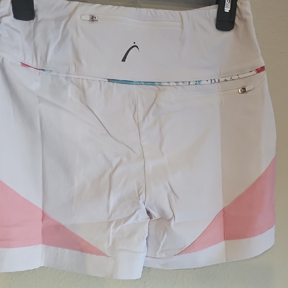 Swingdish Women's Pink and White Golf Shorts NWT Sz Medium - Picture 6 of 7